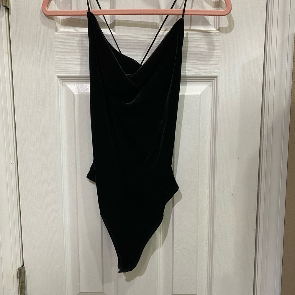 Abercrombie & Fitch Black Drape Bodysuit